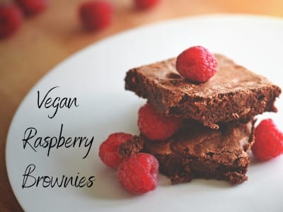 Vegan Raspberry Brownies