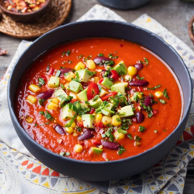 Mexican Tomato Black bean corn soup